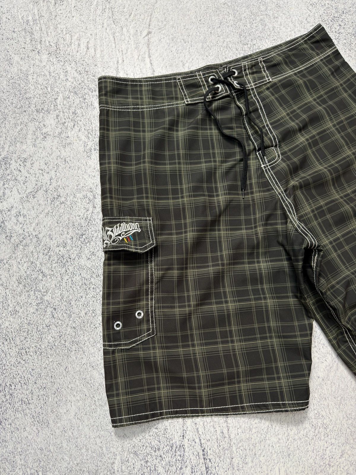 Billabong Vintage Y2K Billabong Surf Shorts Big Spellout Plaid Size US 34 / EU 50 - 6 Thumbnail