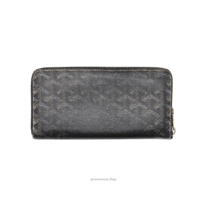 Black Goyard Goyardine Matignon GM Long Wallets