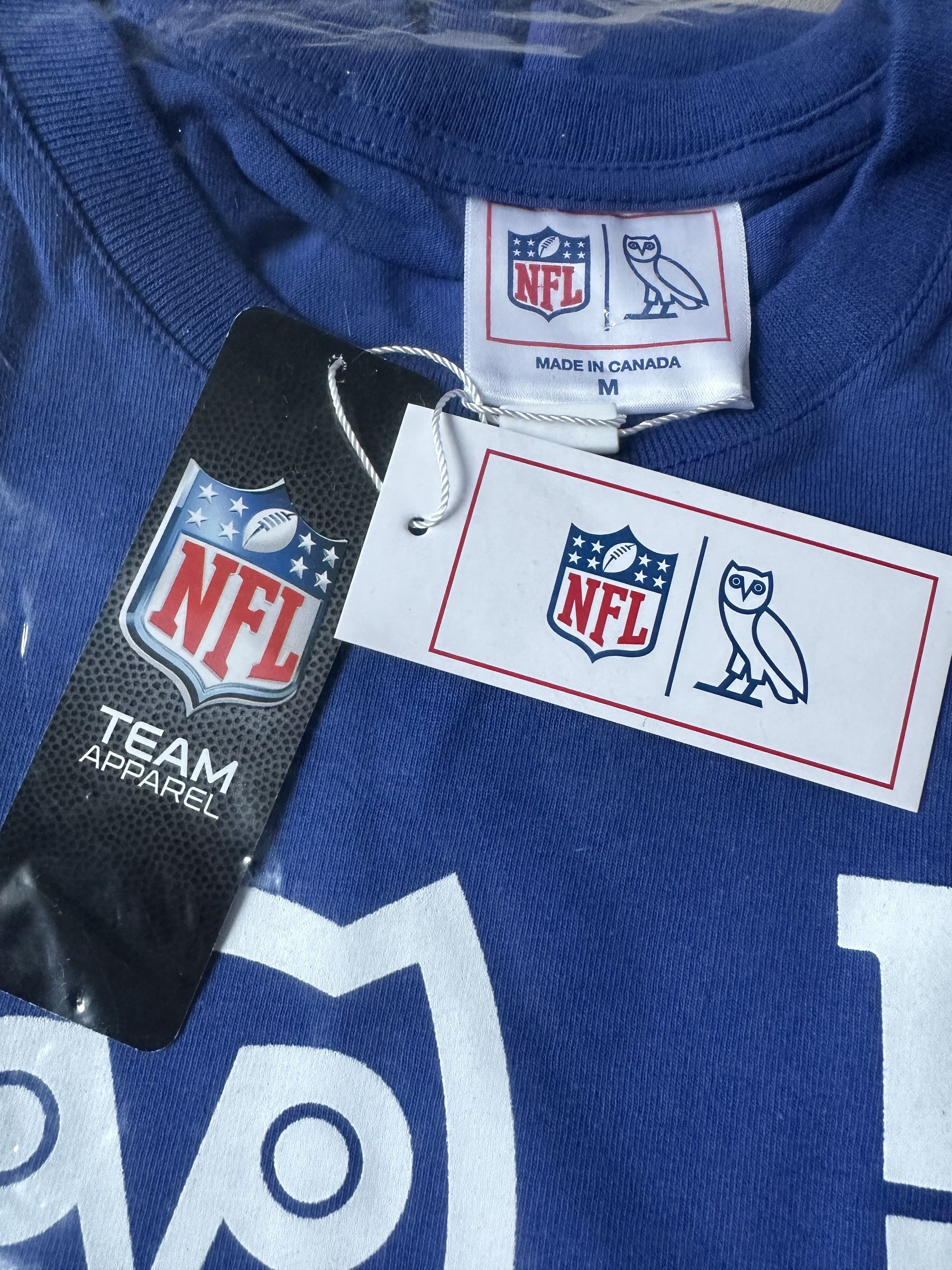 NFL × October's Very Own OVO x NFL New York Giants OG Owl T-Shirt new with tags Size US M / EU 48-50 / 2 - 6 Thumbnail