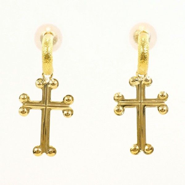 Luxuness 18K Yellow Gold Earrings Jewelry Metal Earrings, Women's