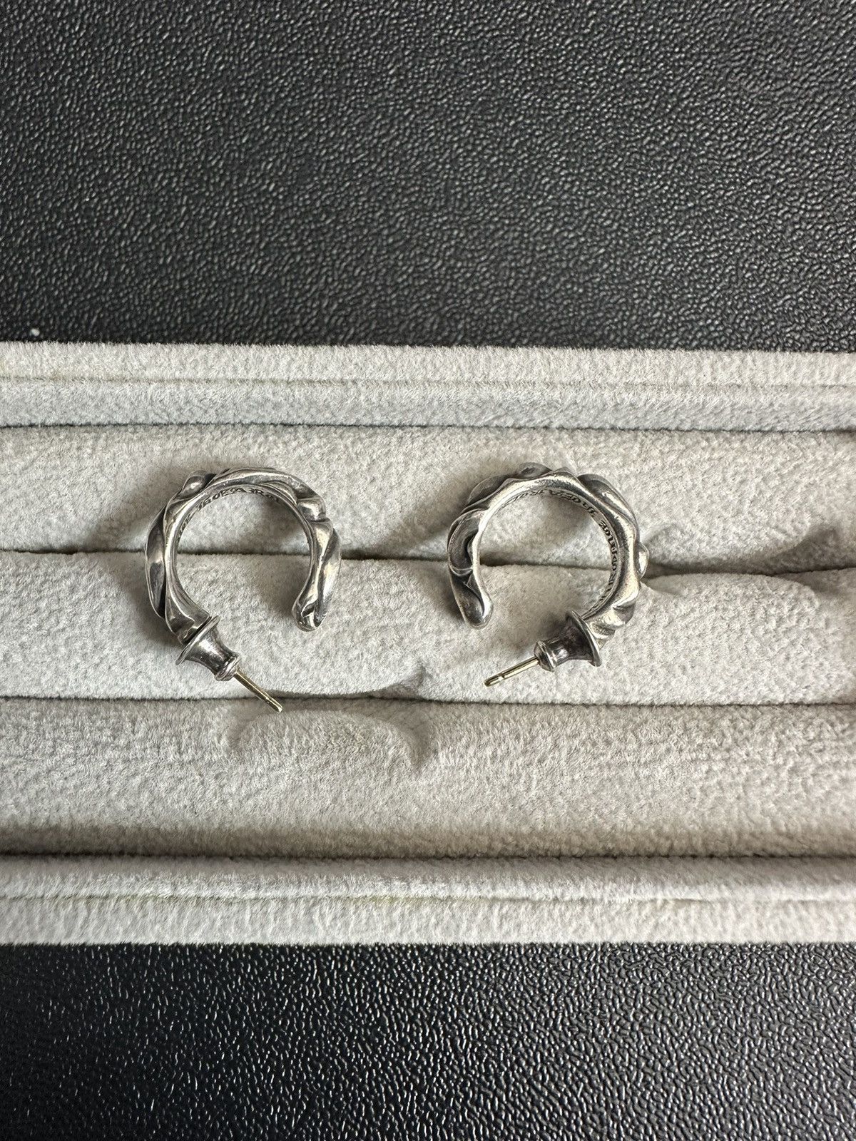 ［超希少］Chrome Hearts \"HOOP SCROOL\" pierce Chrome hearts scroll hoop - Gem