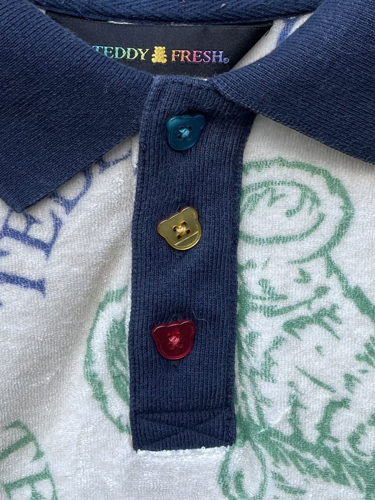 Teddy Fresh Teddy Fresh Terry Cloth Oversized All Over Print Bear Polo Size US L / EU 52-54 / 3 - 4 Thumbnail