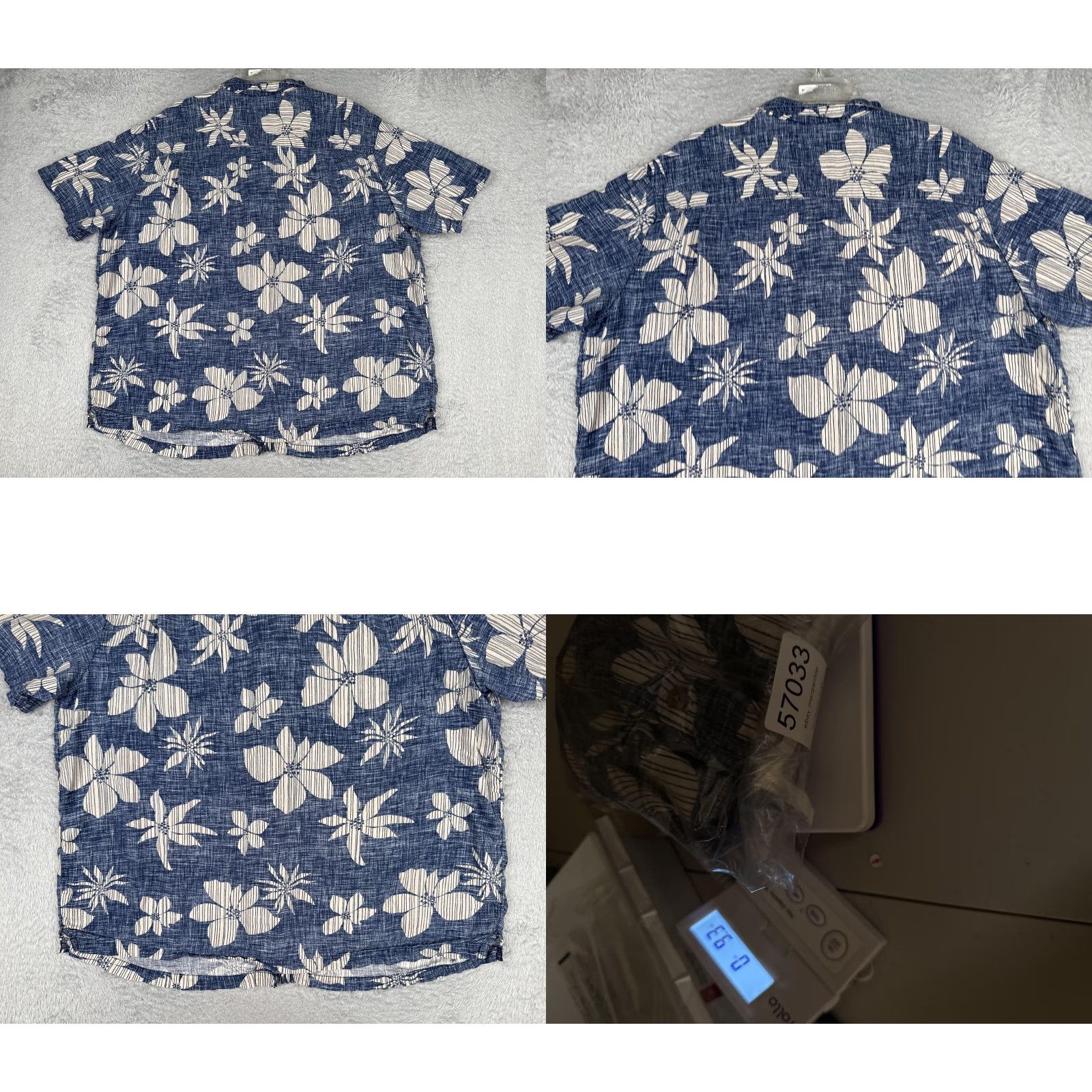 George George Shirt Mens 2XL Blue Short Sleeve Hawaiian Floral Button Up Tropical Size US XXL / EU 58 / 5 - 9 Thumbnail