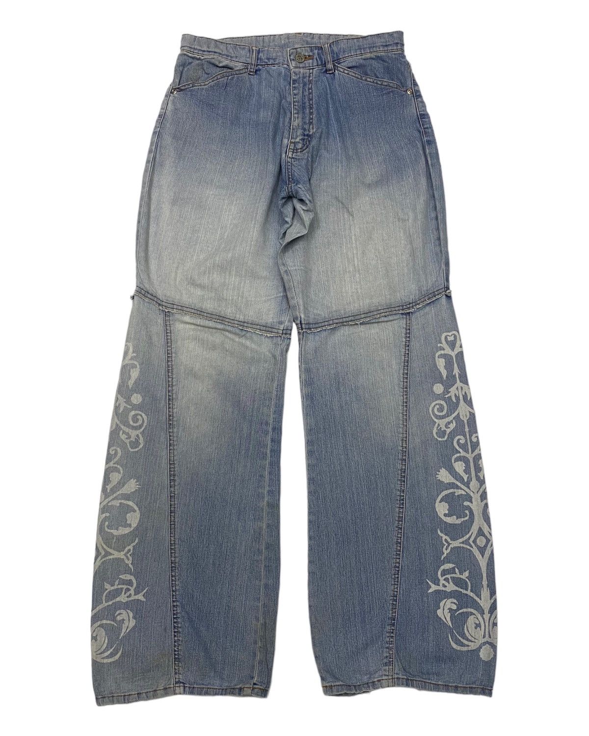 Kapital BAGGY🔥ADVANTAGE BAGGY DISTRESSED DENIM JEANS Size US 30 / EU 46 - 1 Thumbnail