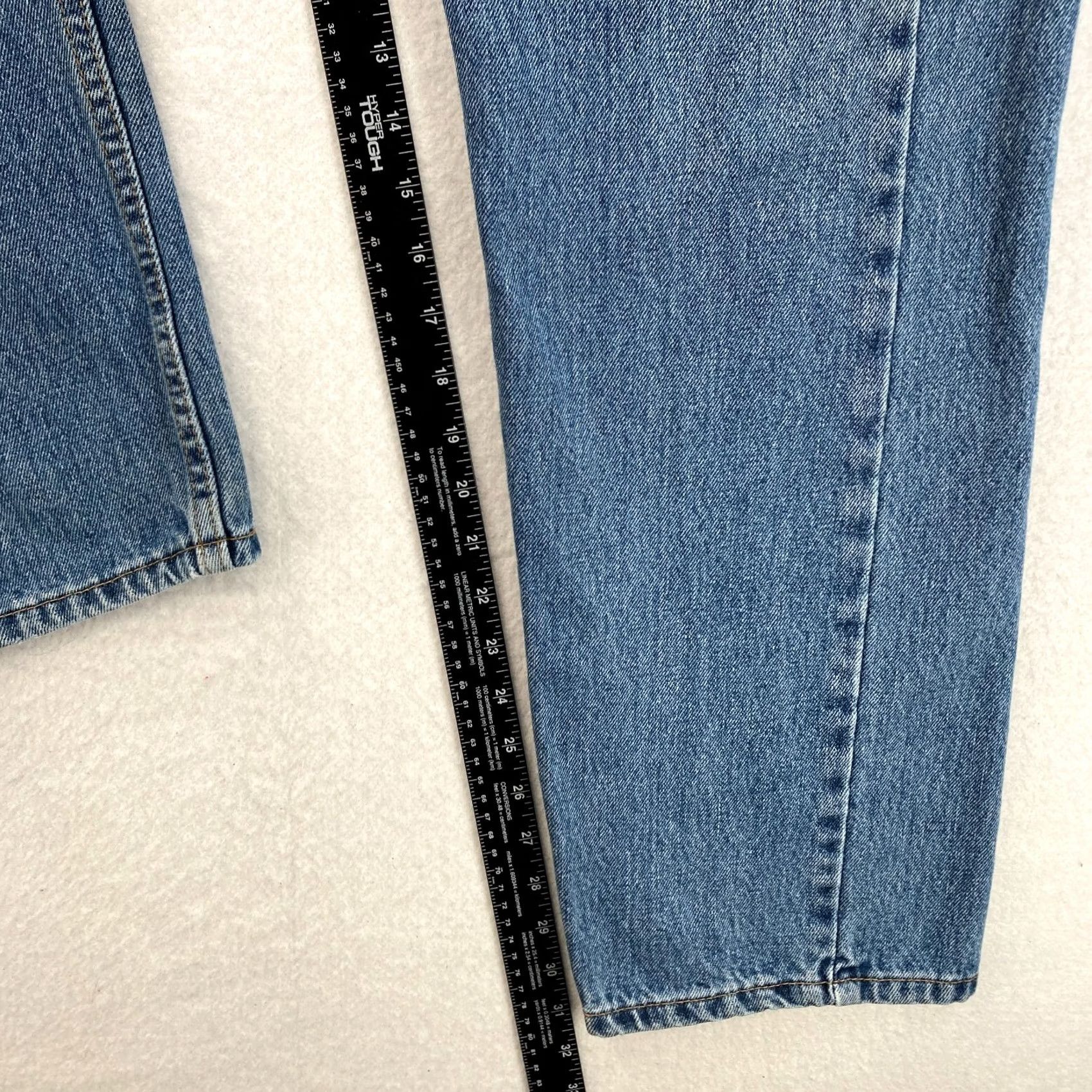 Levi's Levi's 505 Mens Jeans 36x32 Blue Medium Wash Denim Straight Leg Mid Rise Red Tab Size US 36 / EU 52 - 7 Thumbnail