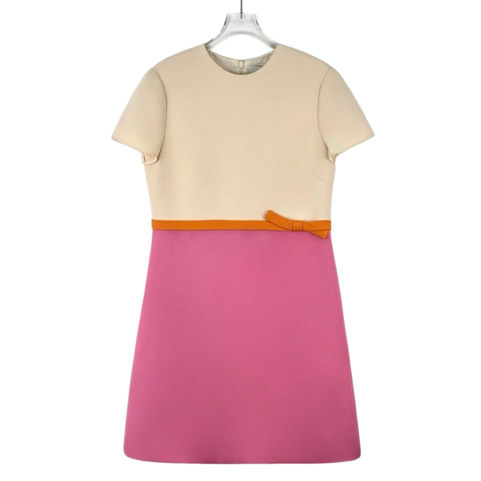 Valentino Valentino Colorblock Bow Silk Wool Dress 44 Size M / US 6-8 / IT 42-44 - 1 Thumbnail