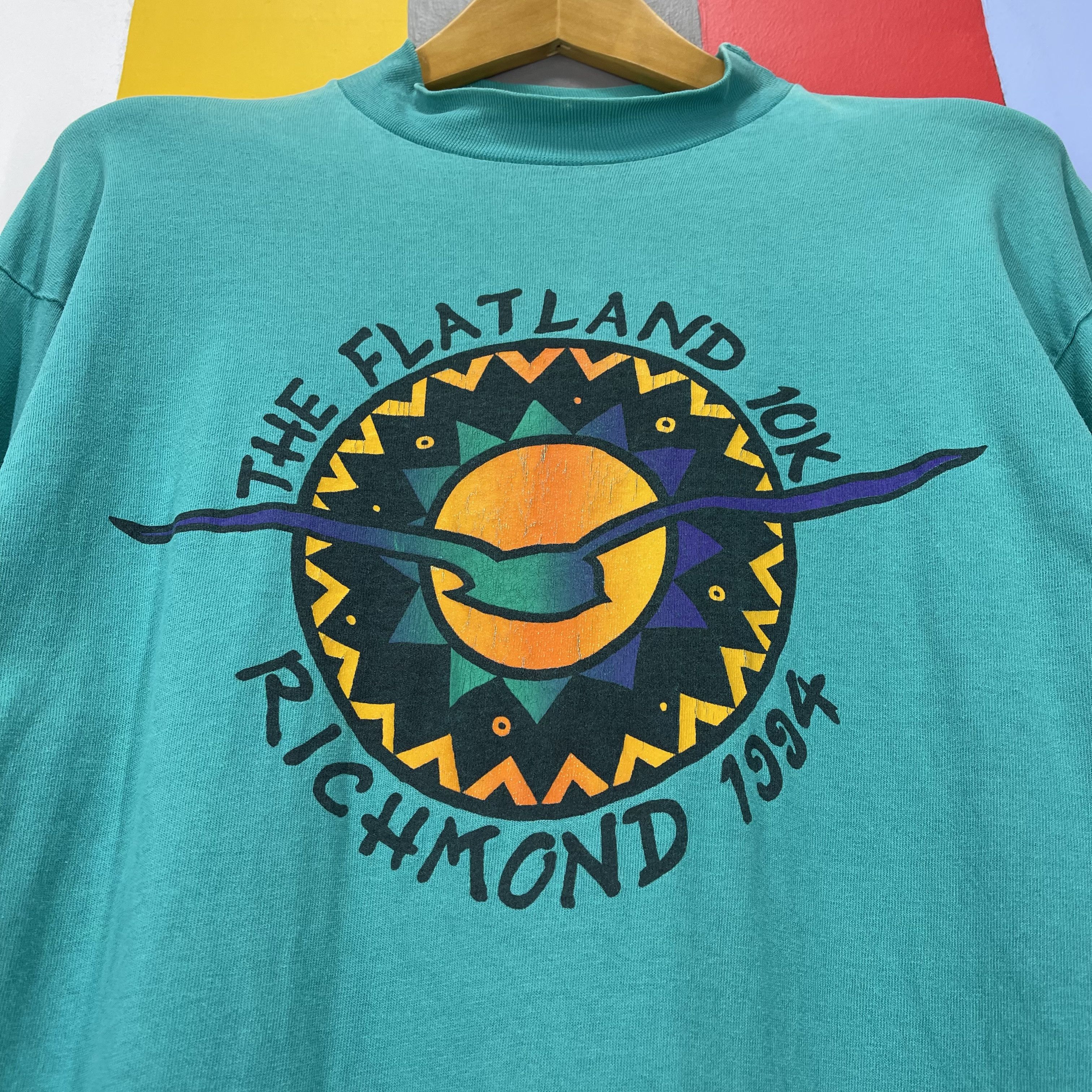 Fruit Of The Loom 90s Vintage RICHMOND 1994 THE FLATLAND 10K T Shirt #1767/07 Size US L / EU 52-54 / 3 - 2 Thumbnail
