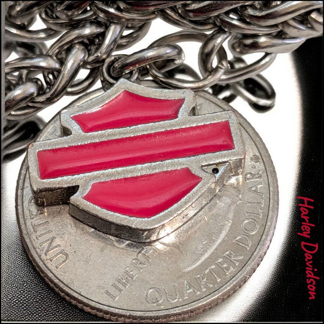 Harley Davidson HARLEY DAVIDSON Bar & Shield Charm Bracelet Stainless Steel Size ONE SIZE - 5 Thumbnail
