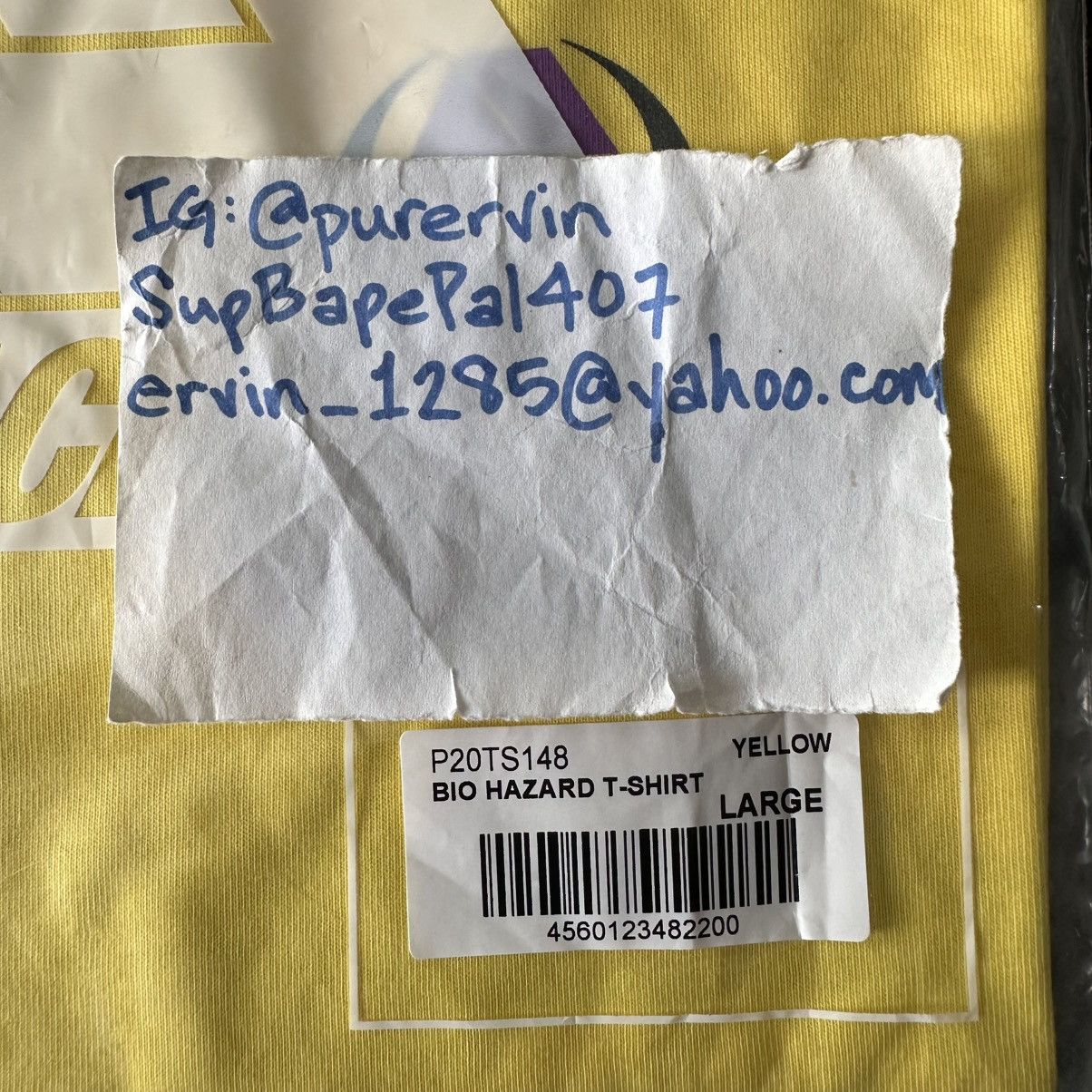 Palace BIO HAZARD T-SHIRT YELLOW size LARGE Size US L / EU 52-54 / 3 - 2 Thumbnail