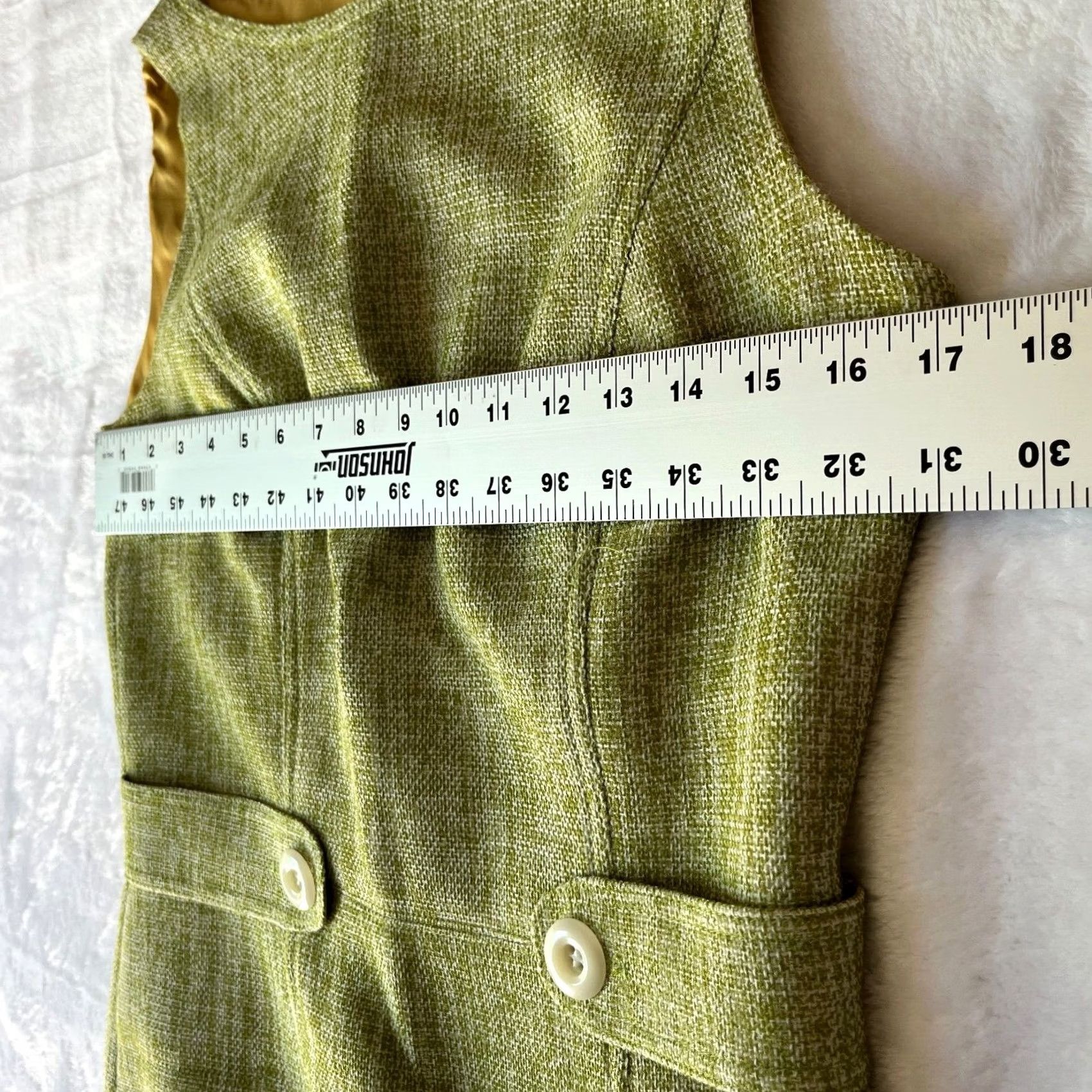 Vintage VINTAGE David Meister Green Sleeveless Shift Dress Womens 8 Size 4XL / US 24-26 - 4 Thumbnail