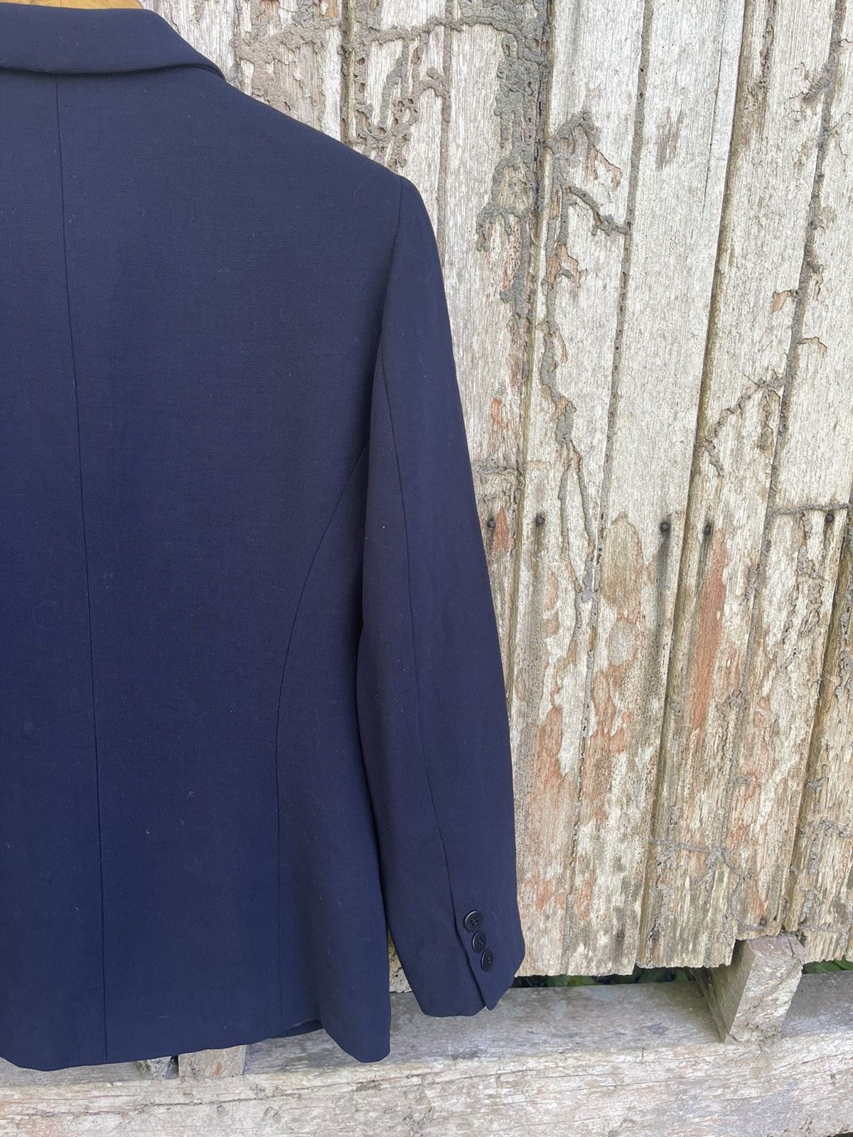 Designer Donna Karan Signature Navy Double-Breasted Blazer Size XS / US 0-2 / IT 36-38 - 15 Thumbnail
