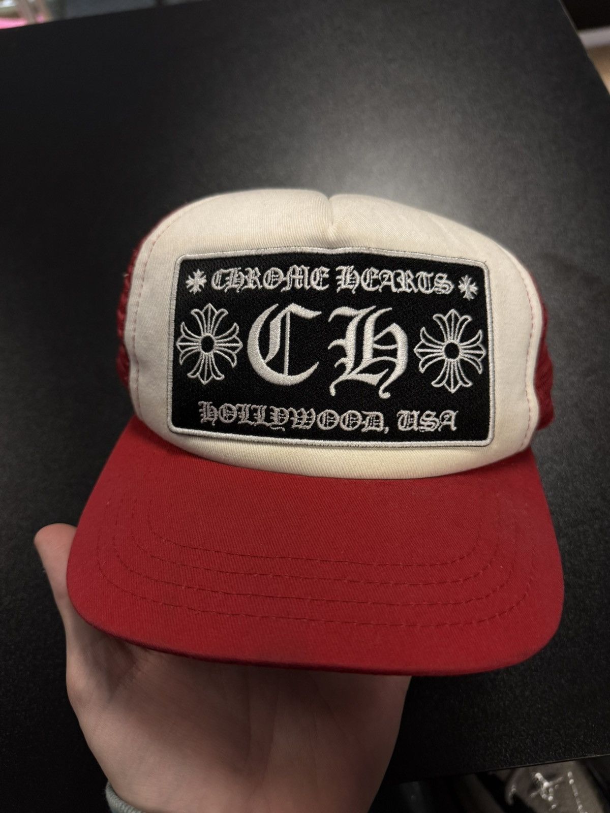 Chrome Hearts Chrome Hearts Hat Red White SnapBack Size ONE SIZE - 4 Thumbnail