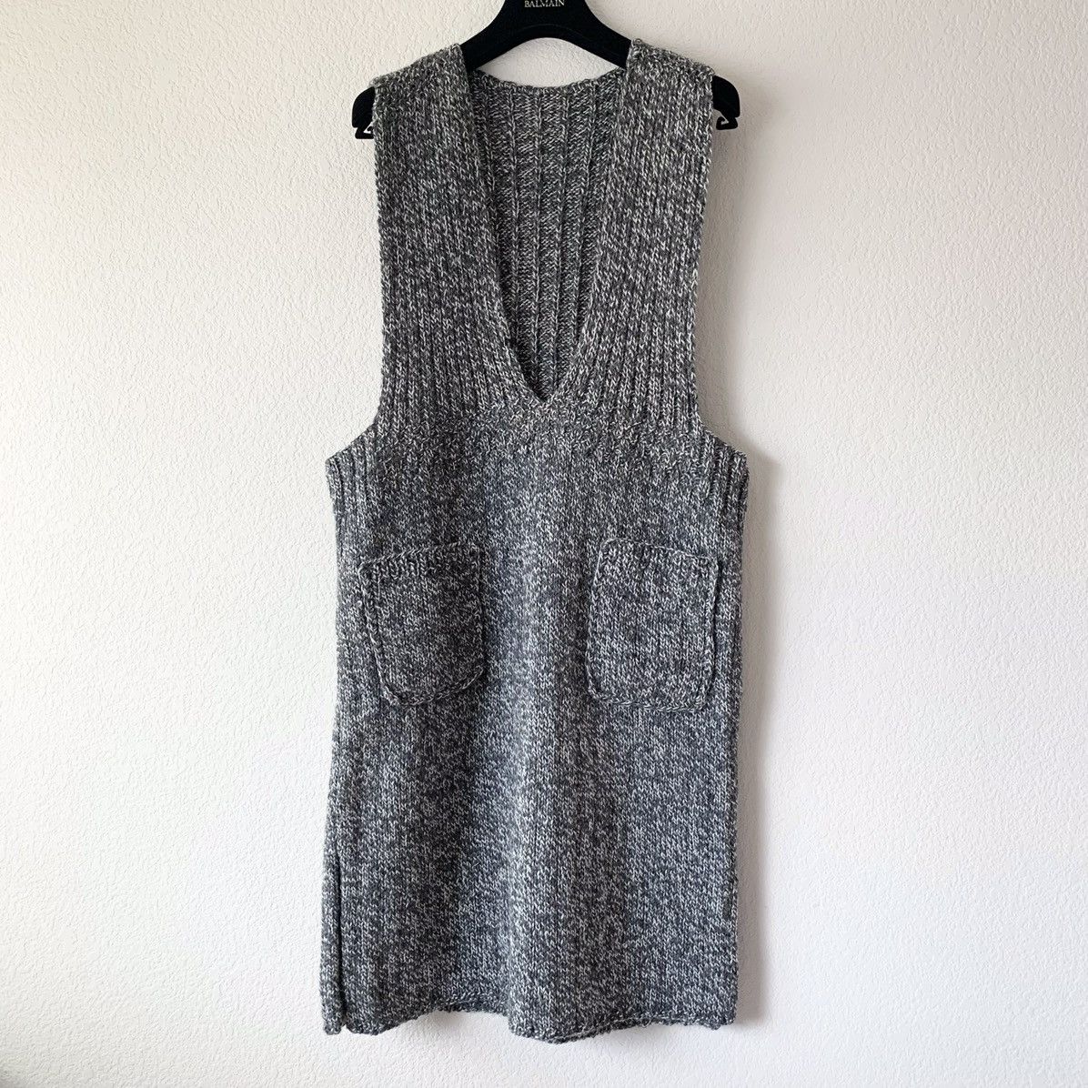 Handmade Hand knit dress with pockets Size S / US 4 / IT 40 - 16 Thumbnail