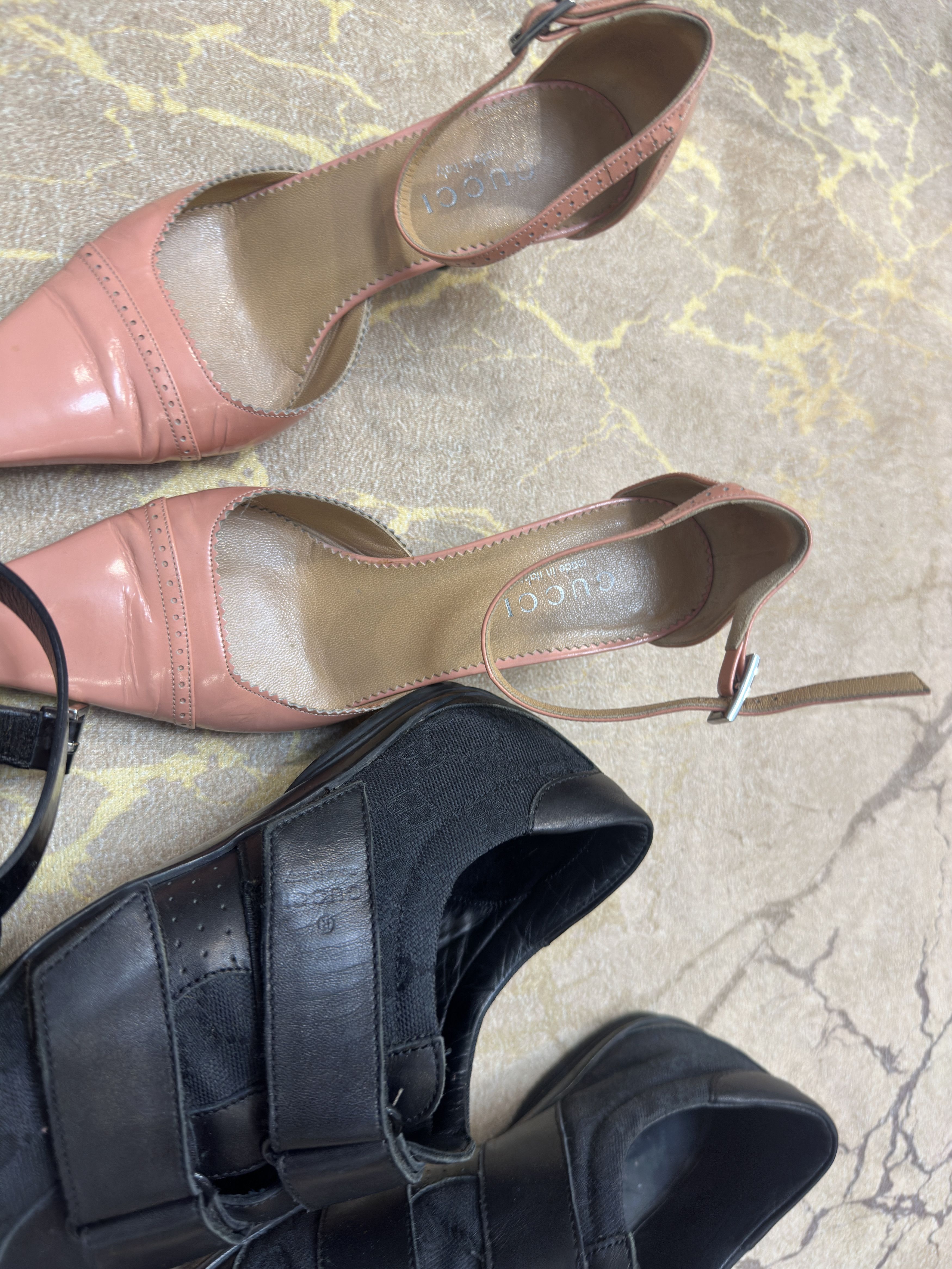 Gucci 985$ Gucci Exotic Ankle Strap Leather Shoes Size 37 C Eu 7 Size US 7 / IT 37 - 20 Thumbnail