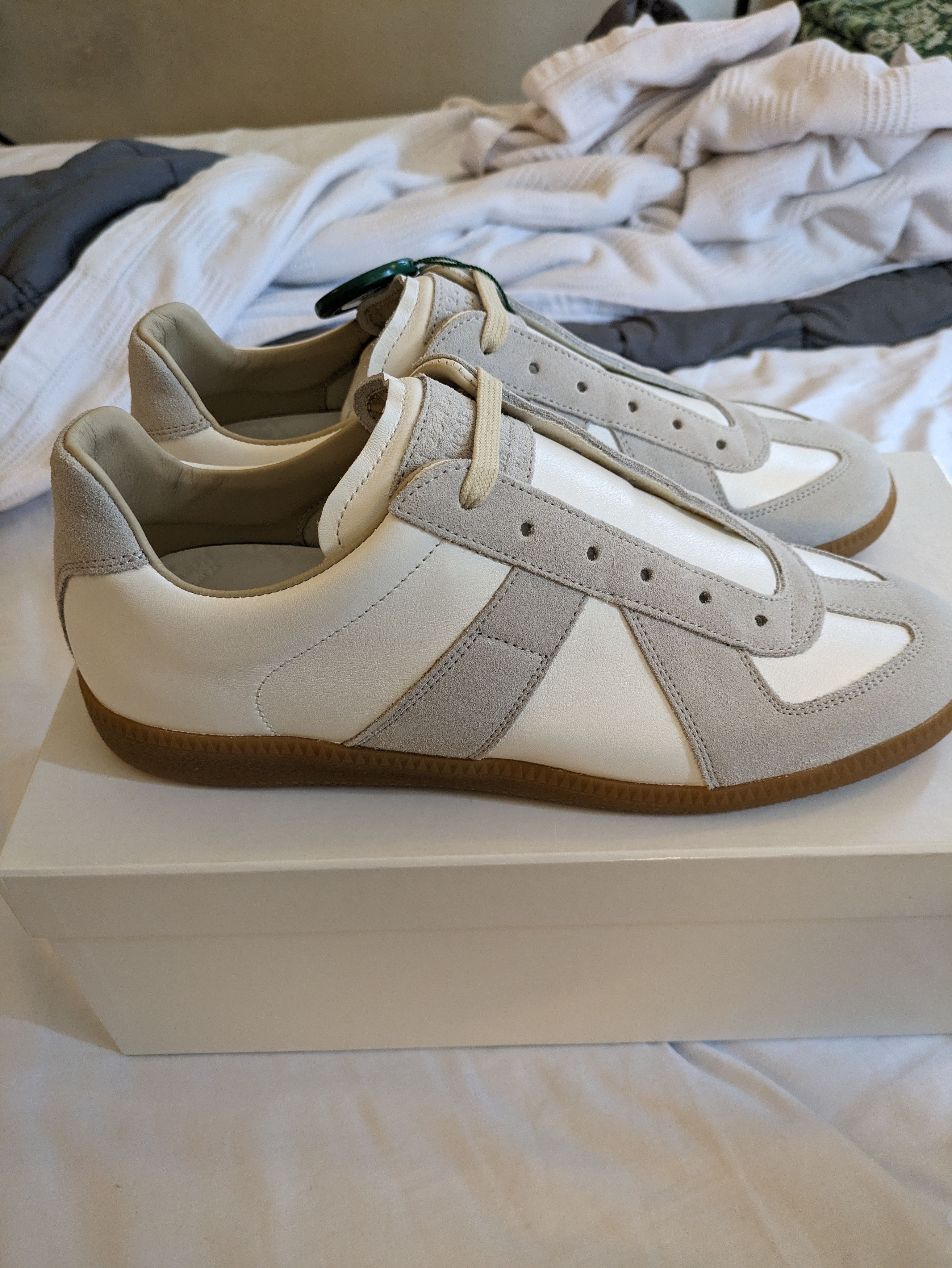 Pre-owned Maison Margiela Replica German Army Trainer (gats) W/ Box Shoes In Ivory