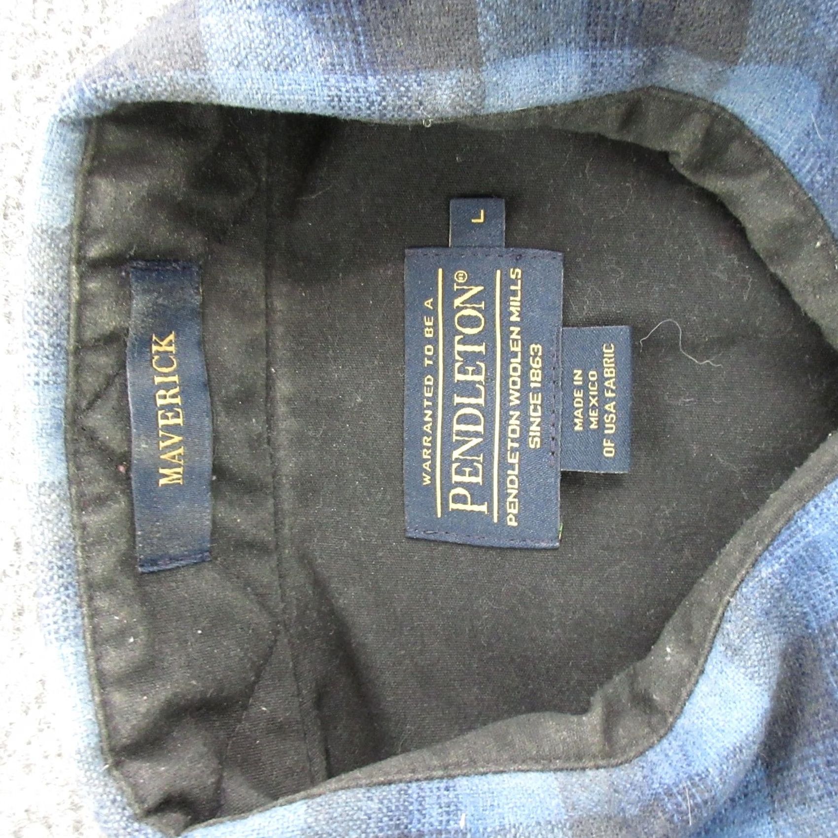 Pendleton Pendleton Shirt Mens Large Blue Plaid Wool Flannel Long Sleeve Button Front Size US L / EU 52-54 / 3 - 5 Thumbnail