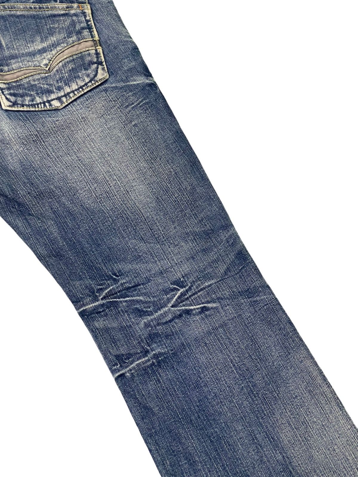 Japanese Brand Flare Jeans Nicole Club Distress Low Rise Boot Cut 7🟦1 Size US 35 - 17 Thumbnail