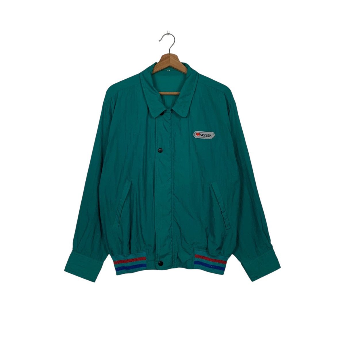 Japanese Brand NISSEKI DASHRACER 100 Green Collar Light Jacket #1661-C74 Size US L / EU 52-54 / 3 - 3 Thumbnail