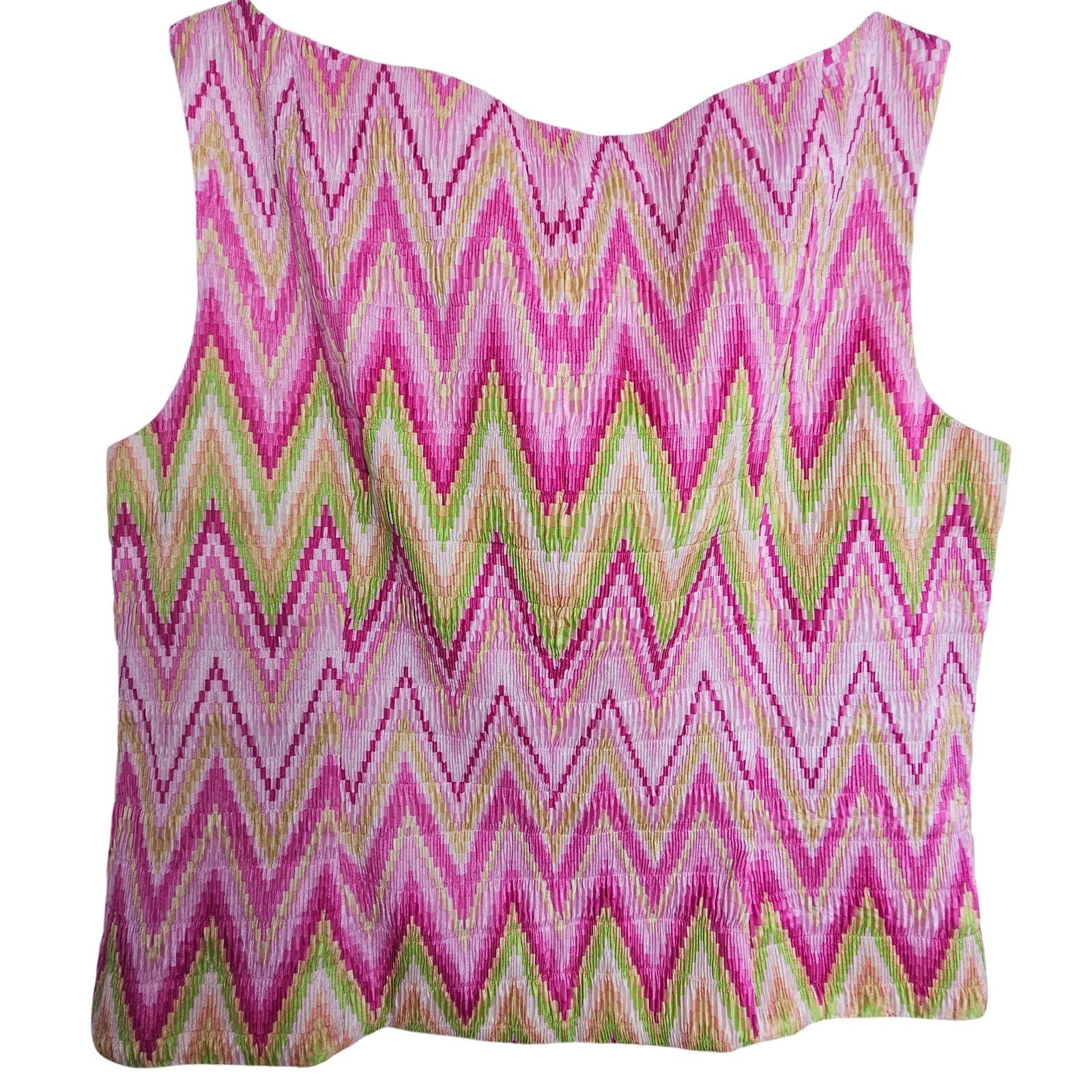 Florence Tricot Flores & Flores Womens Crop Top Size 12 Zig Zag Y2K Full Zip Size XL / US 12-14 / IT 48-50 - 9 Thumbnail