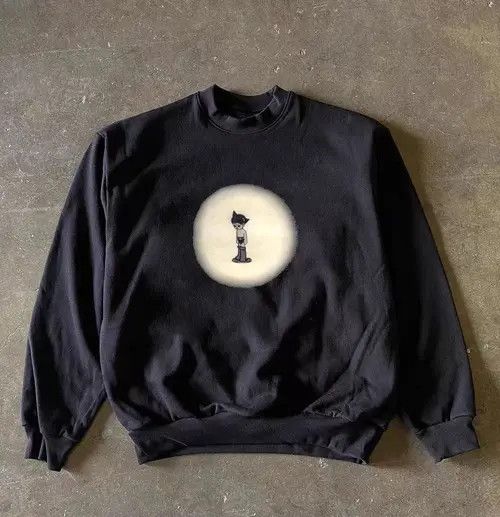 Japanese Brand Kizuki x Miyu Black Retro Cartoon Astro Boy Print Sweatshirt Size US L / EU 52-54 / 3 - 7 Thumbnail