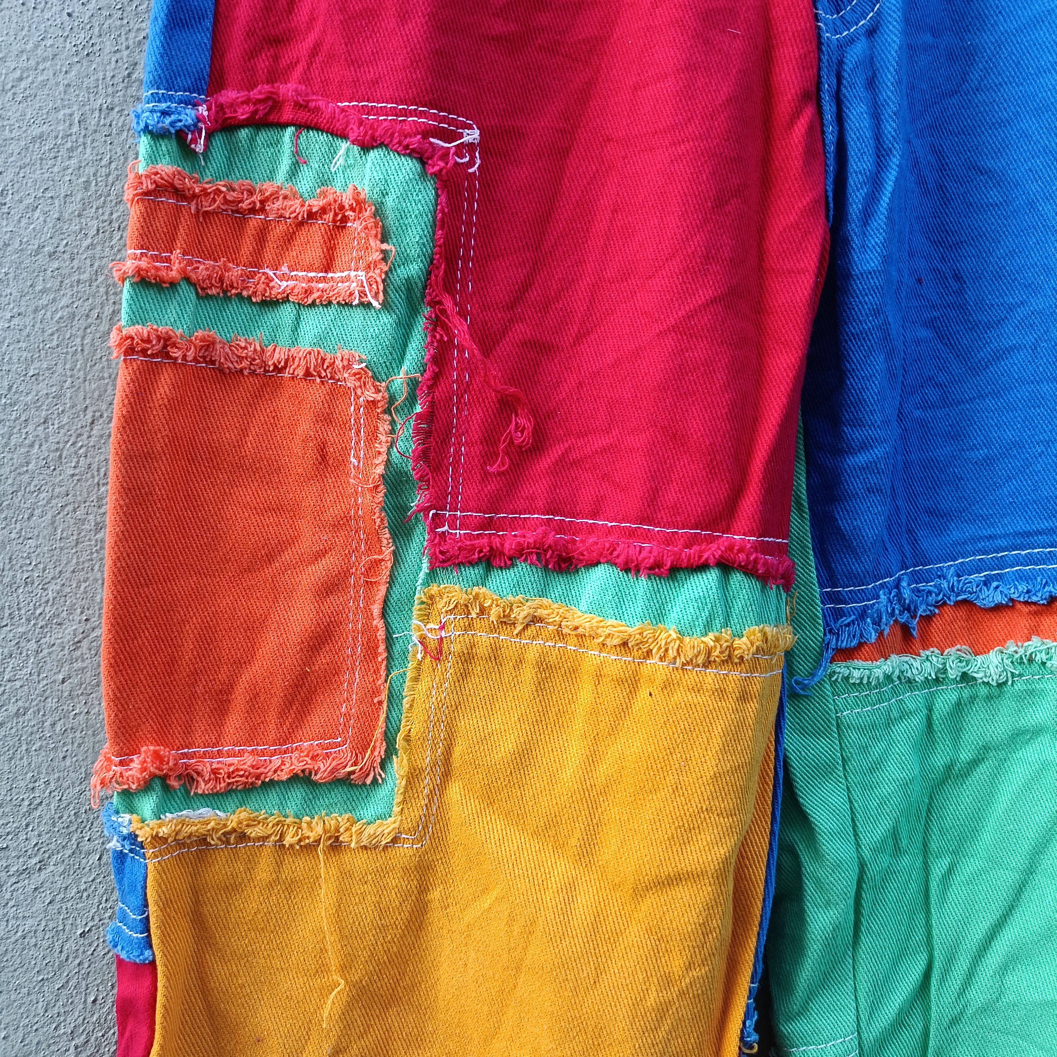 Japanese Brand Patchwork Multicolour Jeans Size US 30 / EU 46 - 8 Thumbnail