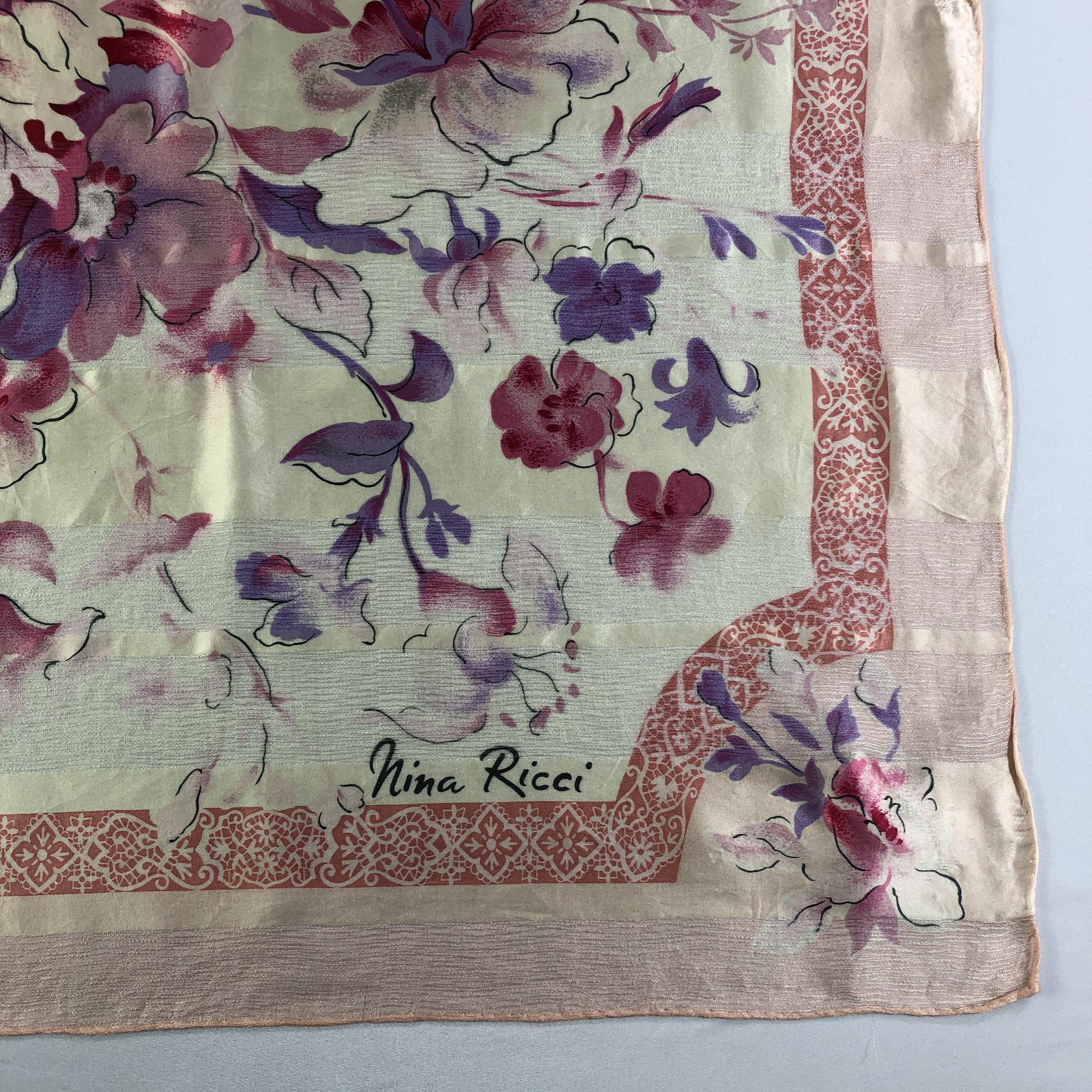 Nina Ricci × Vintage Vintage Nina Ricci Silk Scarf Size ONE SIZE - 4 Thumbnail