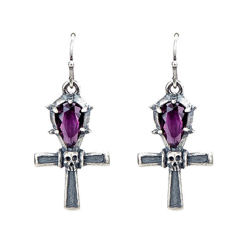 Jewelry (25 Silver Cross Rare Earrings One Pairs Chrome Jewelry Size ONE SIZE - 5 Thumbnail