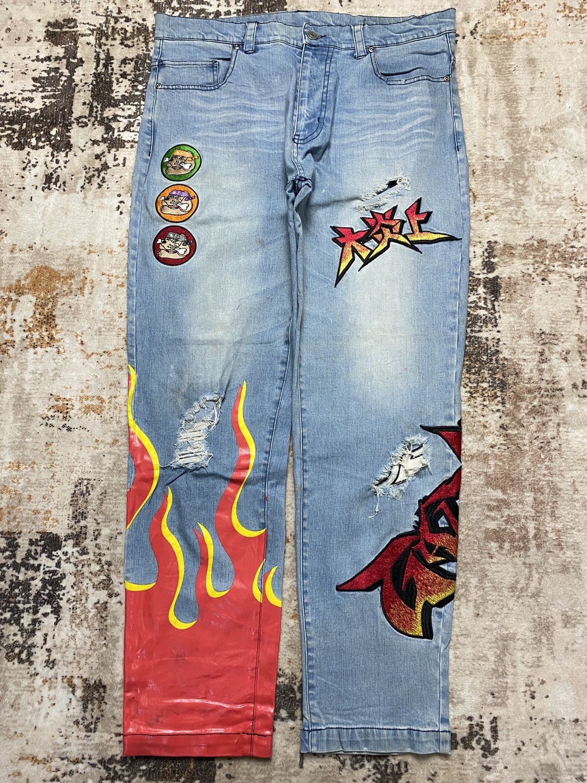 Acne Studios Insane Japanese Brand Y2k Baggy Denim Size US 31 - 1 Thumbnail