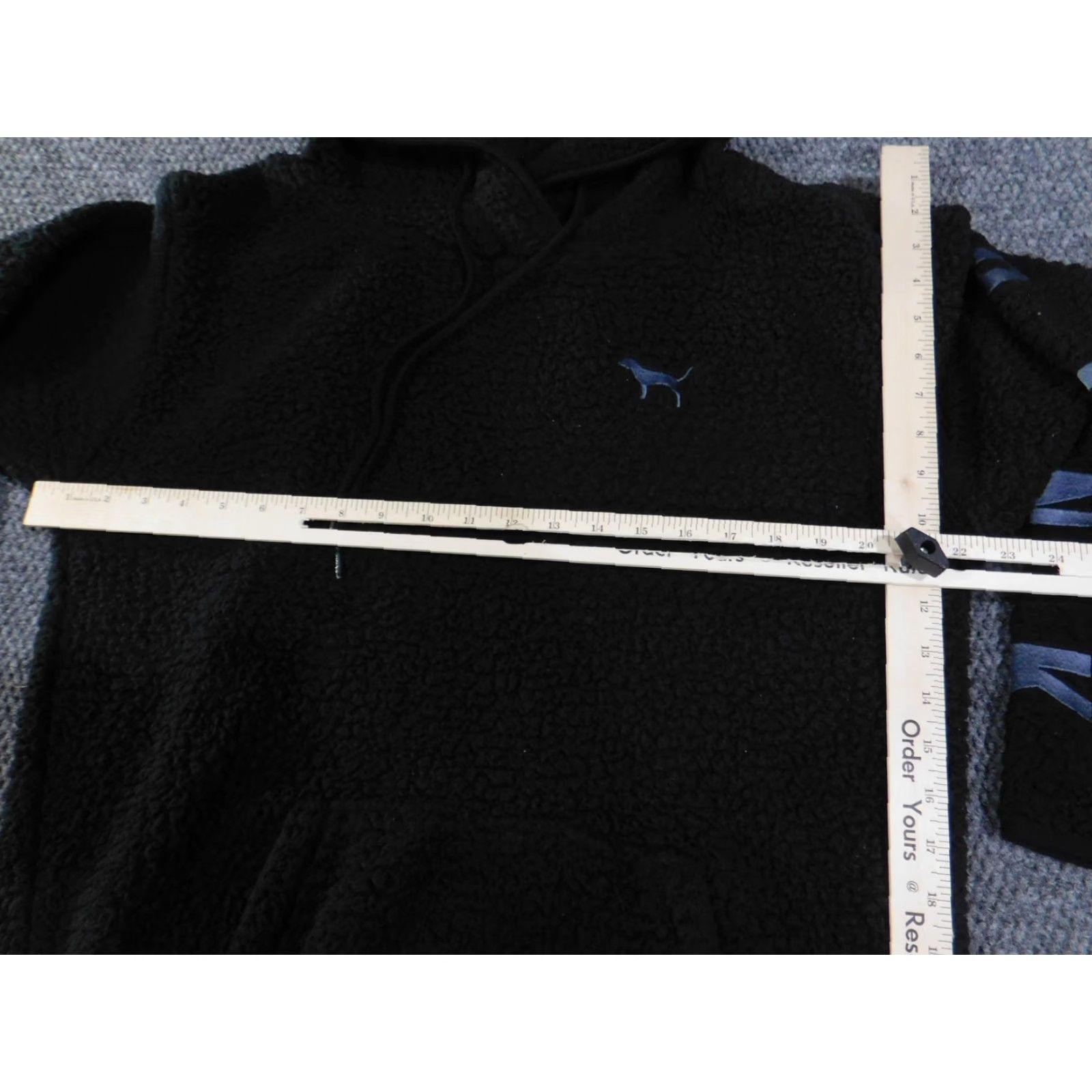 Pinko PINK Victoria's Secret Hoodie Womens Medium Black Sherpa Fleece Pullover Teddy Size M / US 6-8 / IT 42-44 - 6 Thumbnail