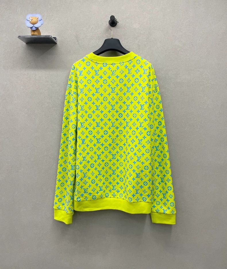 Louis Vuitton Louis Vuitton Yellow Sweater with Full Logo sweater Size US L / EU 52-54 / 3 - 2 Thumbnail
