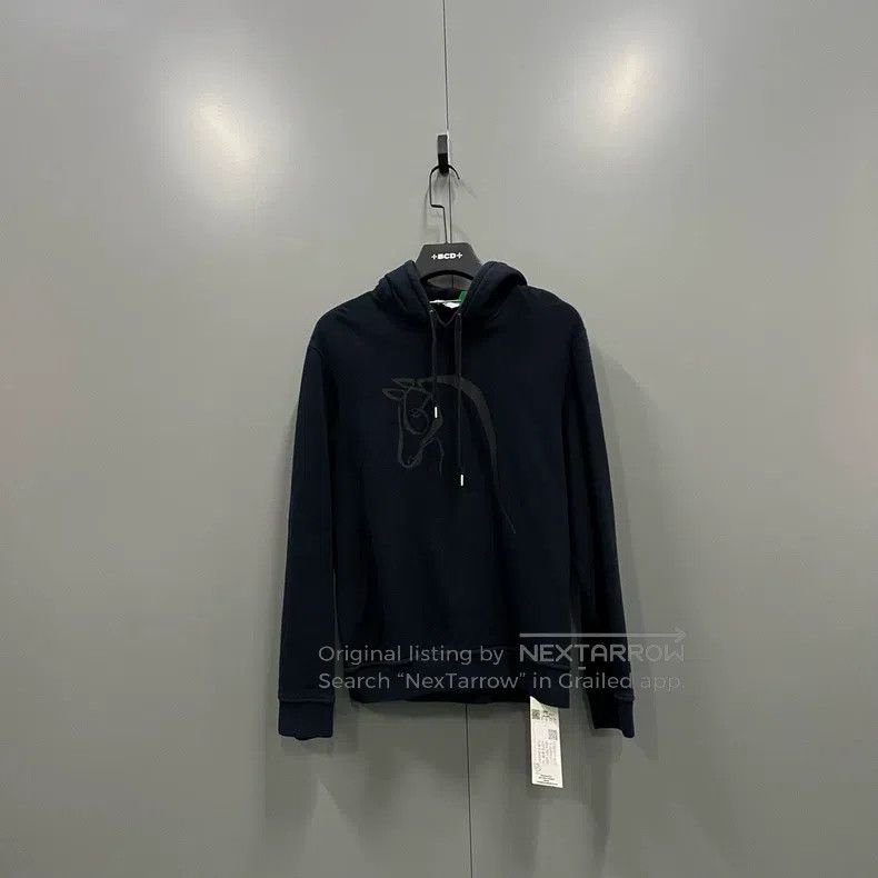 Hermes Hermes Navy Blue Military Hooded Sweatshirt Size US L / EU 52-54 / 3 - 1 Thumbnail