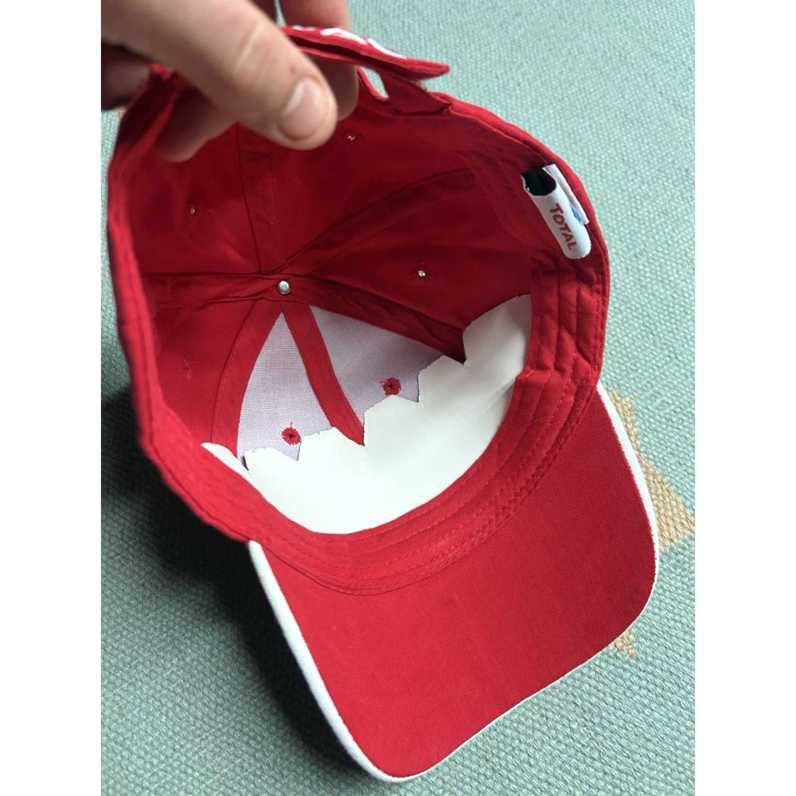 Vintage Vtg strapback hat baseball cap Total Lubricants racing adjustable NOS Men Red Size ONE SIZE - 6 Thumbnail