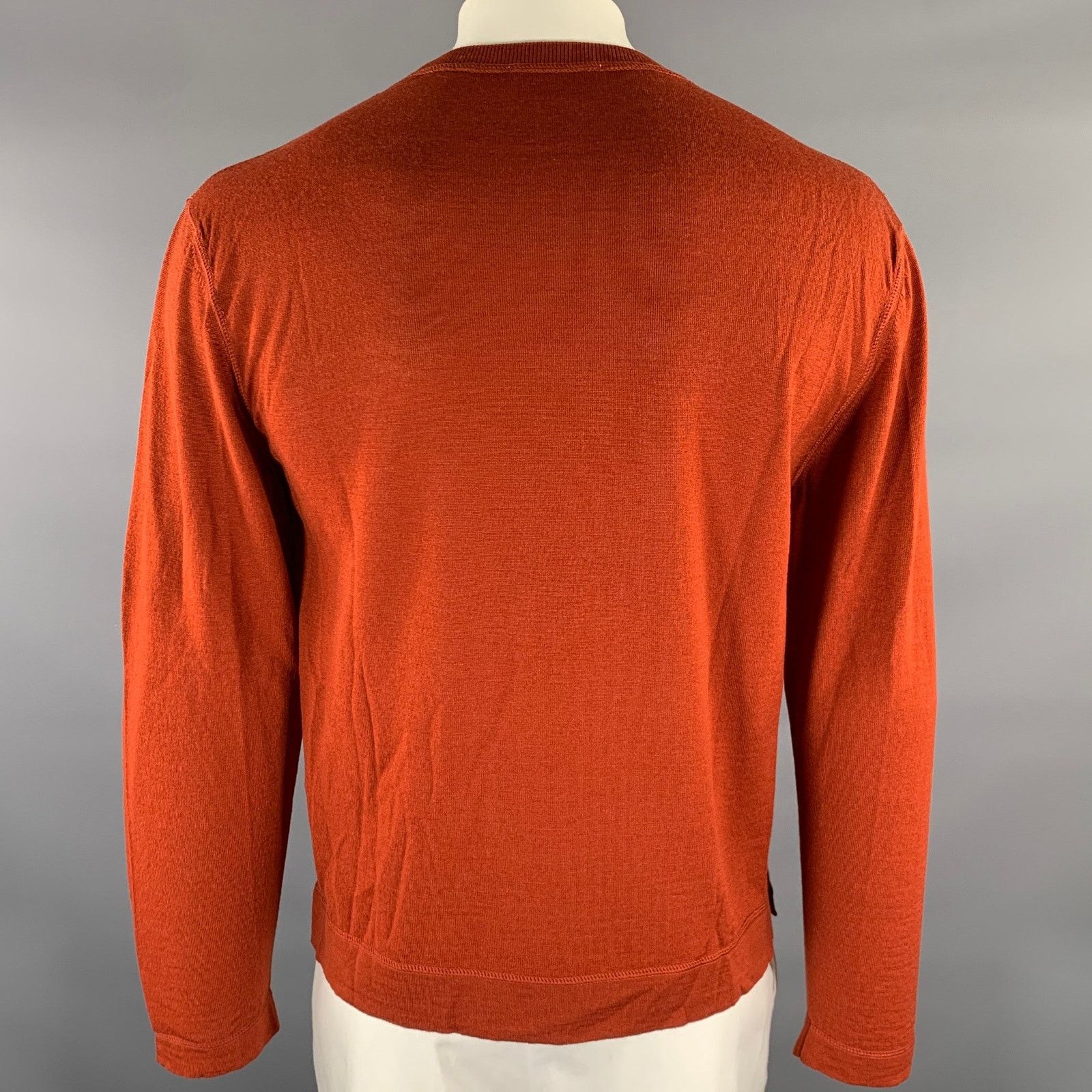 Officine Generale OFFICINE GENERALE Size L Orange Wool Pullover Size US L / EU 52-54 / 3 - 3 Thumbnail