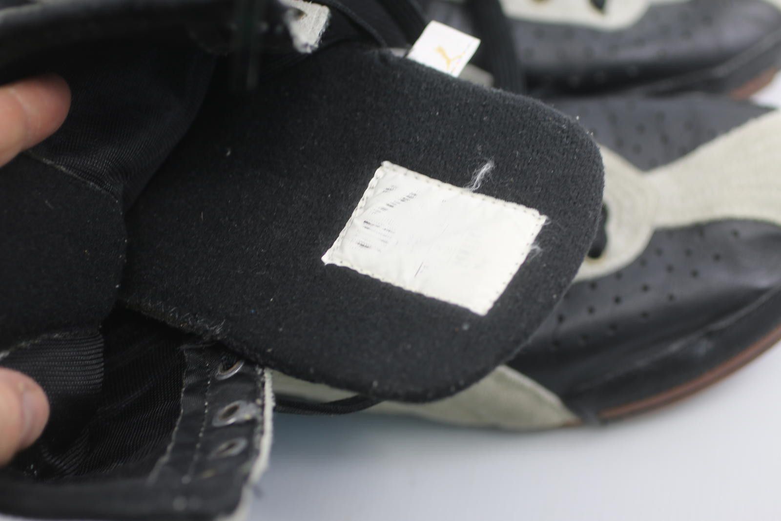Puma PUMA High Top Boxing Shoes Black White Gold Sole Size 10.5 Size US 11.5 / EU 44-45 - 9 Thumbnail