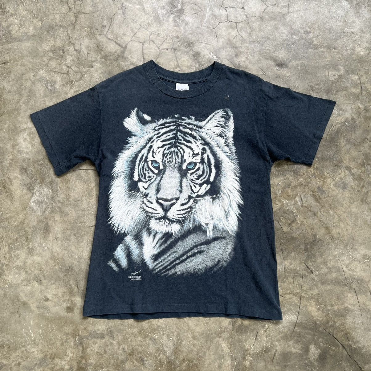 Vintage 1990’s Zooper by Anvil Single Stitch T-Shirt Size US M / EU 48-50 / 2 - 1 Thumbnail