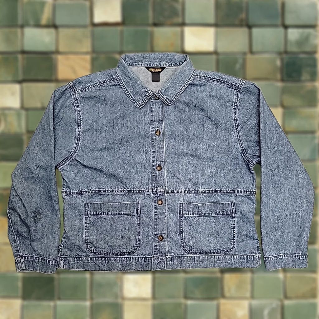 Vintage VINTAGE Woolrich Chore Jacket Women XL Blue Denim Chore Barn Ranch Retro 90s Y2K Size XL / US 12-14 / IT 48-50 - 1 Thumbnail