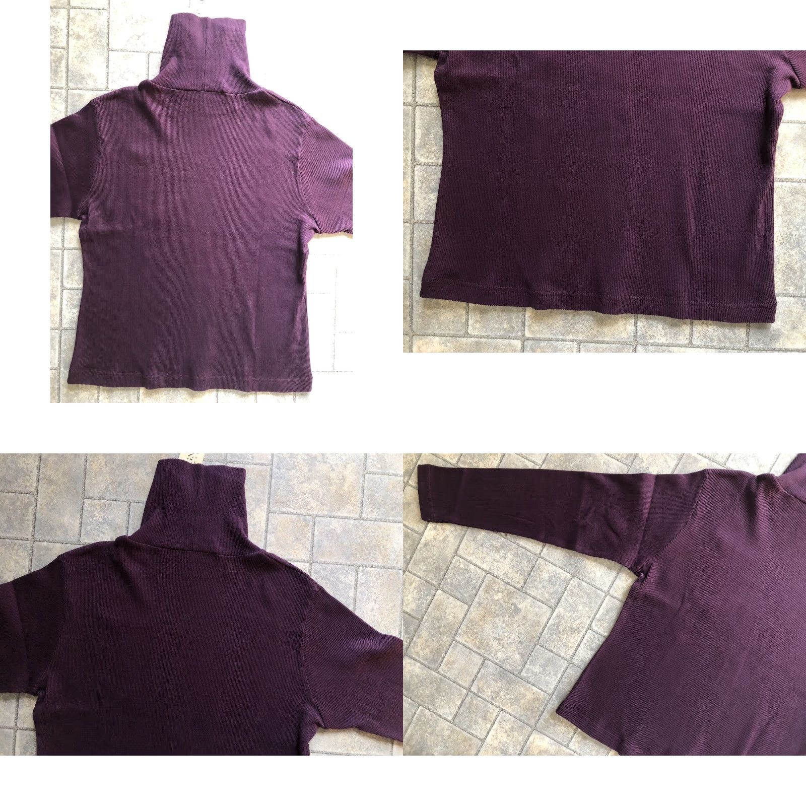 Vintage New Signature Expressions Women’s Turtleneck Sweater Purple Size XL 100% Cotton Size XL / US 12-14 / IT 48-50 - 9 Thumbnail