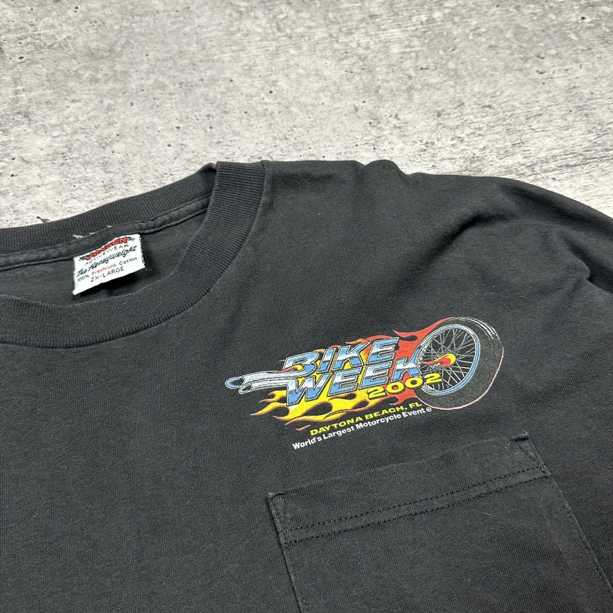 Vintage Vintage USA 2002 Daytona Bike Week Long Sleeve Flames Size US XXL / EU 58 / 5 - 6 Thumbnail