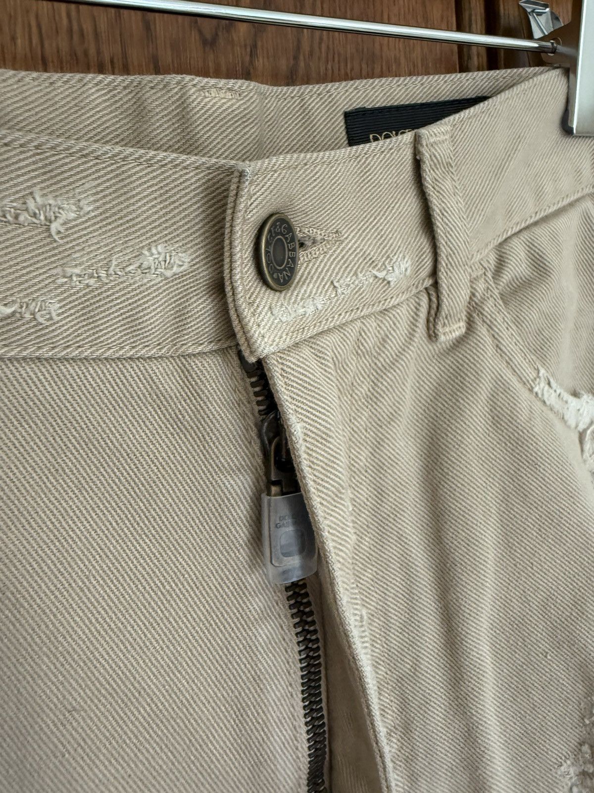 Dolce & Gabbana Dolce & Gabbana D&G destroyed ripped khaki baggy jeans pants Size US 30 / EU 46 - 15 Thumbnail