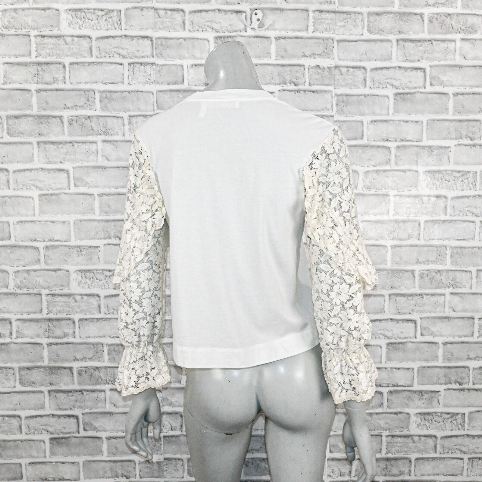 See by Chloe SEE by Chloe ruffle Lace Sleeves Crew top in Naturel White Size XS / US 0-2 / IT 36-38 - 5 Thumbnail