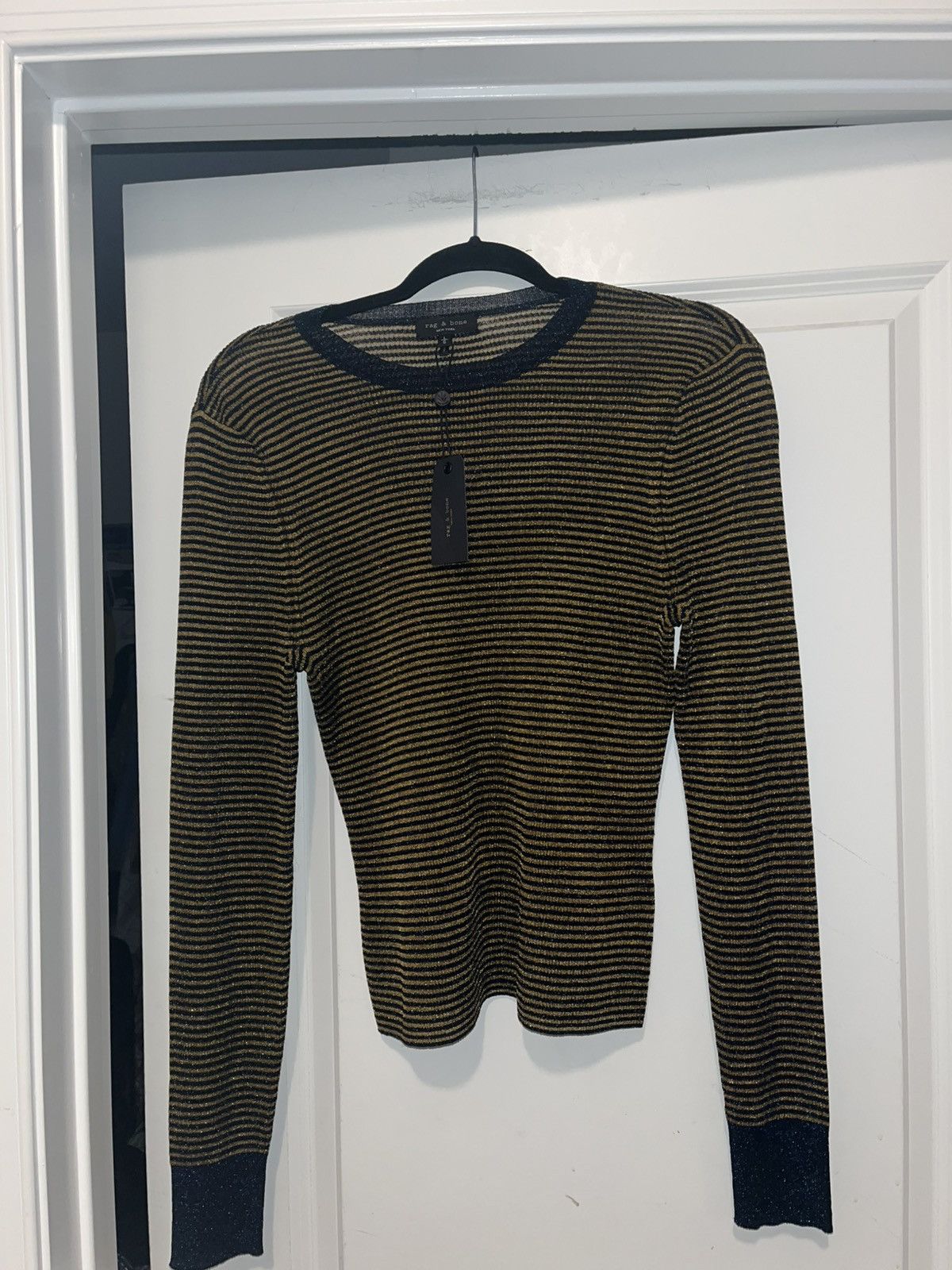 Rag & Bone Rag & Bone Striped Long Sleeve Shirt Size L / US 10 / IT 46 - 1 Thumbnail