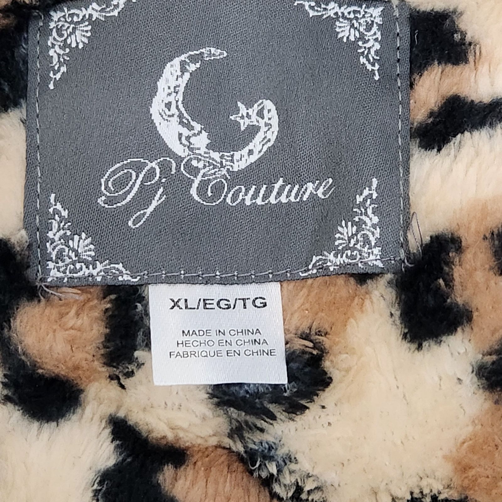 Other P.J. Couture Brown Black Animal Print One Piece Full Zip XL Size ONE SIZE - 5 Thumbnail