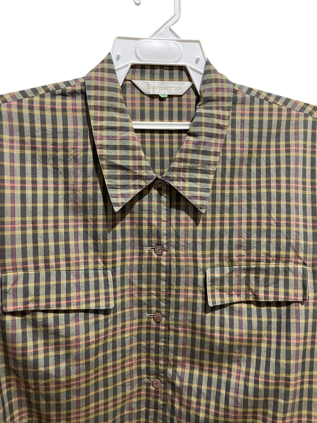 Burberry VTG 80s Burberrys Small Checkered Shirts Size M / US 6-8 / IT 42-44 - 4 Thumbnail