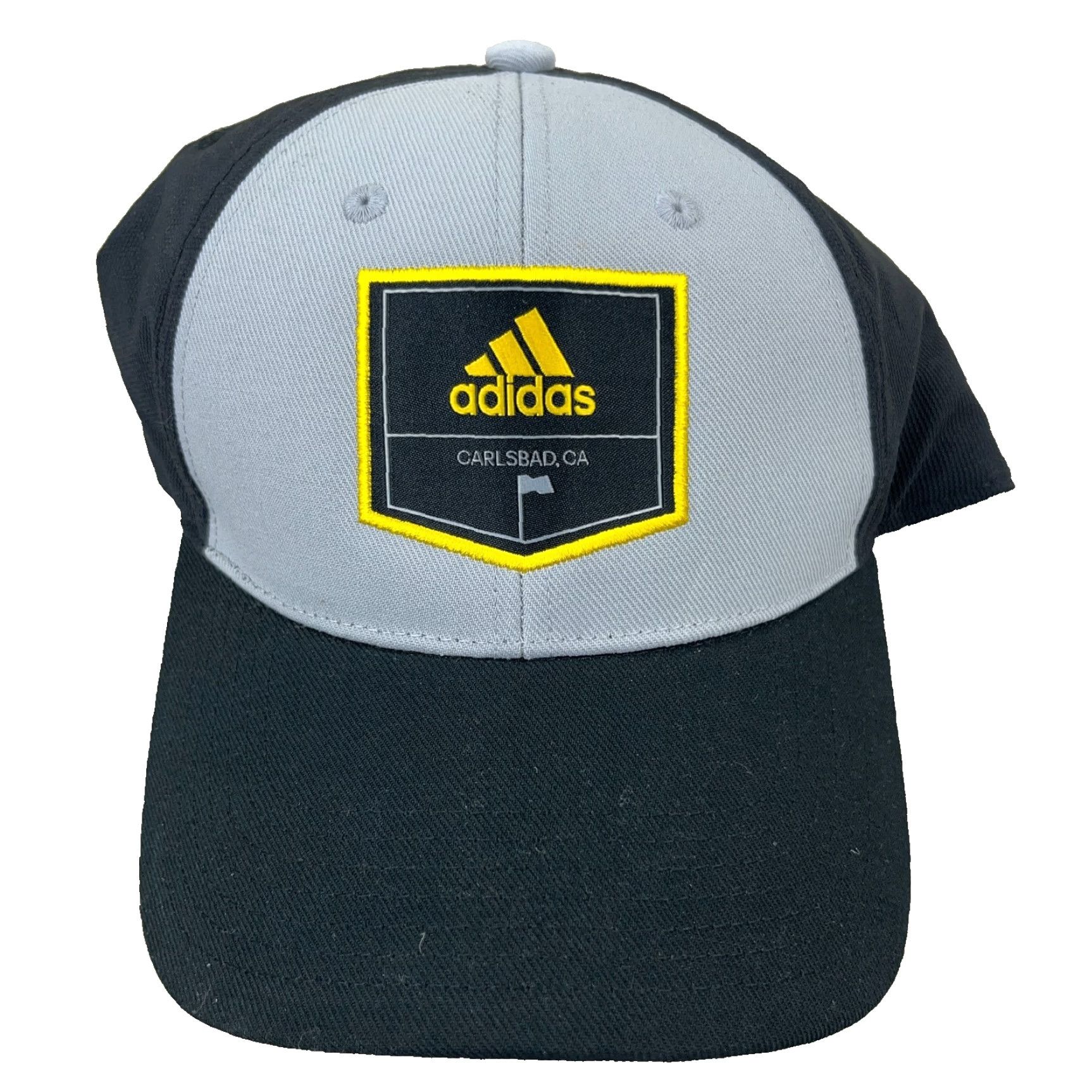 Adidas Adidas Hat Cap Baseball Mens One Size Black Gray Carlsbad CA Golf Patch Dad Progressive Logo Outdoor Retro Sports Size ONE SIZE - 2 Thumbnail