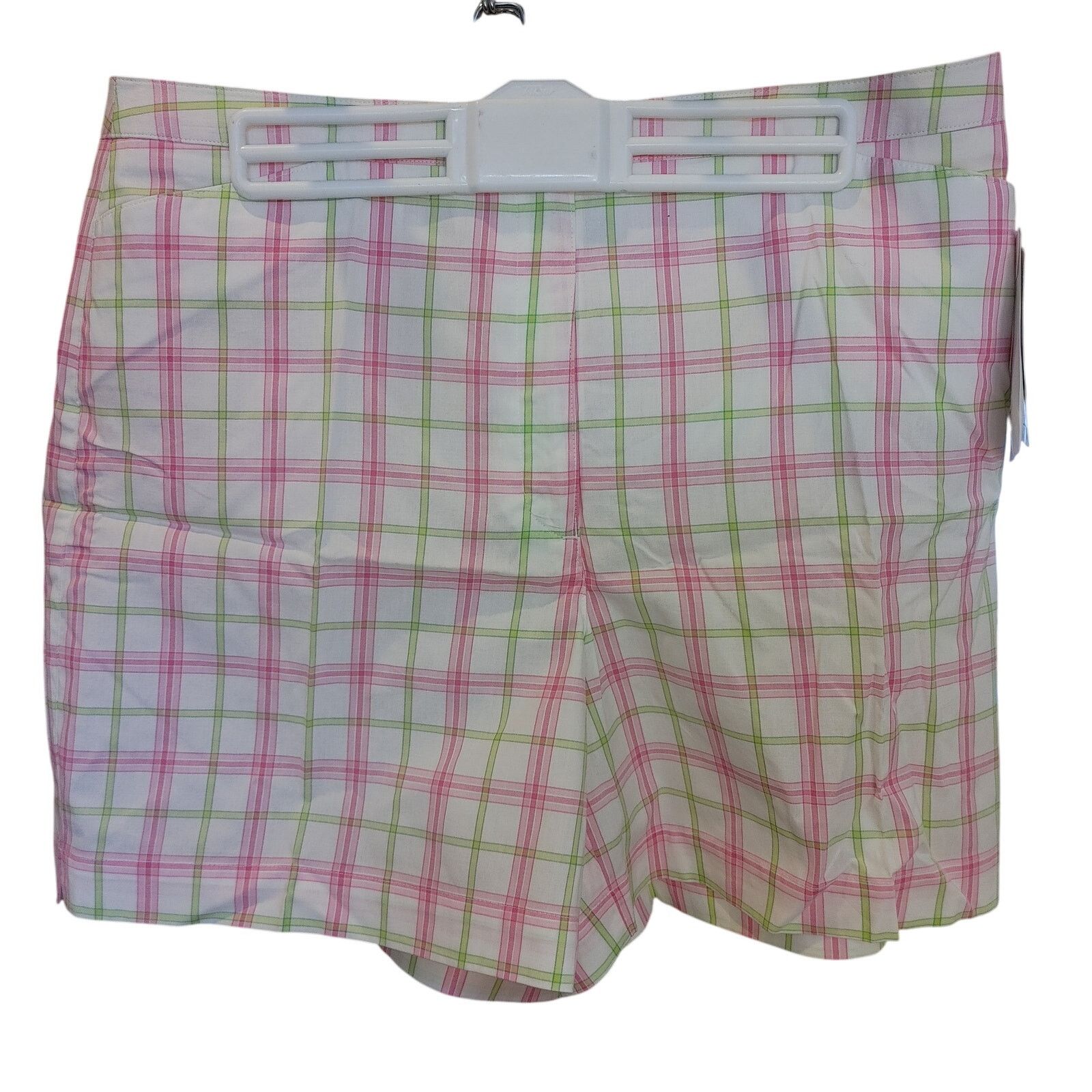 Other Liz Claiborne Womens Petite 14P White/Pink/Green Plaid Short Size 36" / US 14 / IT 50 - 1 Thumbnail