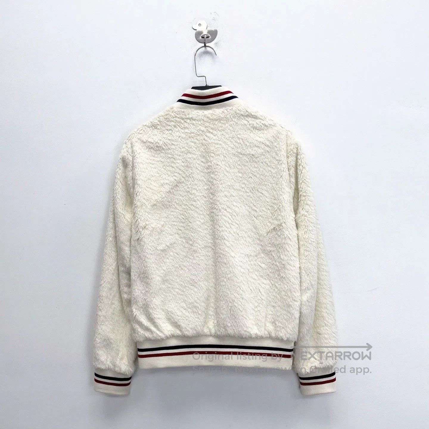 Saint Laurent Paris Saint Laurent White Teddy Stripe Baseball Jacket. Size US M / EU 48-50 / 2 - 2 Thumbnail