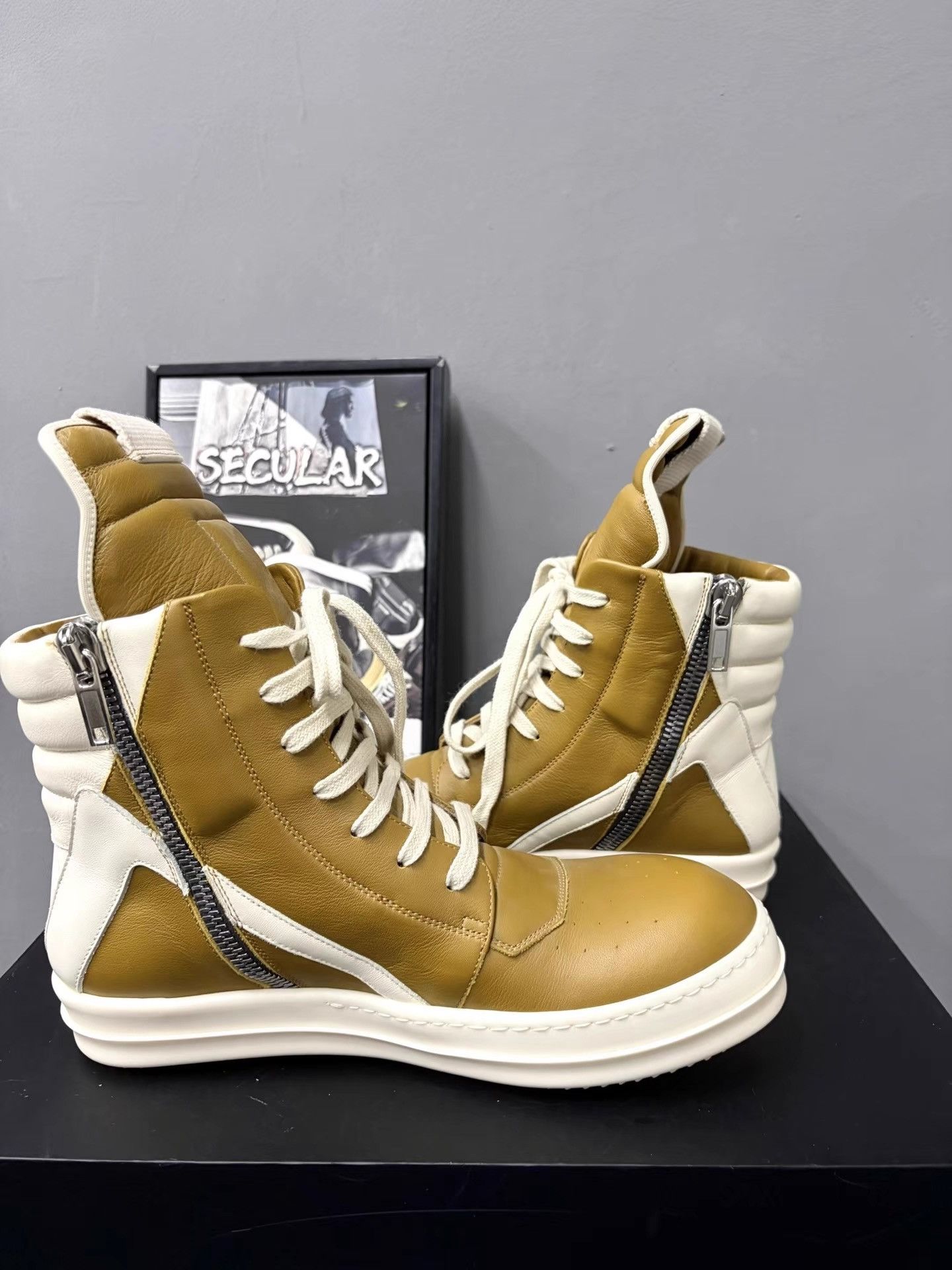 Rick Owens Rick Owens Mainline Geobasket High-Top Shoes K34 Size US 7 / EU 40 - 6 Thumbnail