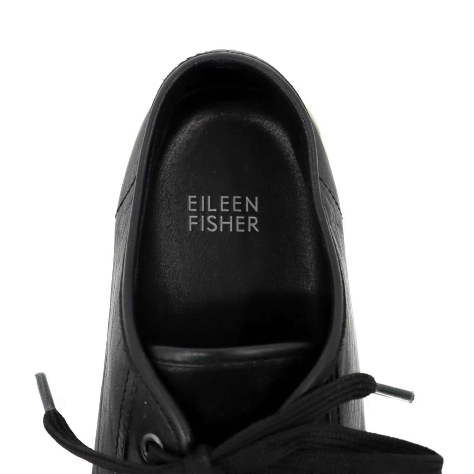 Eileen Fisher Eileen Fisher Women's Sneaker Black Leather Captoe W/White Rubber Sole Sz 8 XS-Long? Size US 8 / IT 38 - 6 Thumbnail