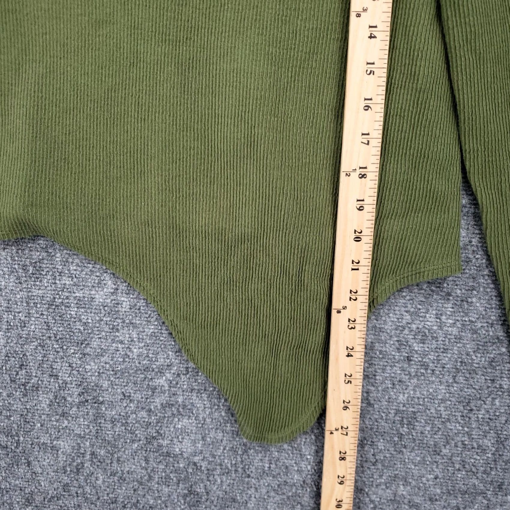 Madewell Madewell Sweater Womens M Green Asymmetric Hem Long Sleeve Ribbed Knit Size M / US 6-8 / IT 42-44 - 3 Thumbnail
