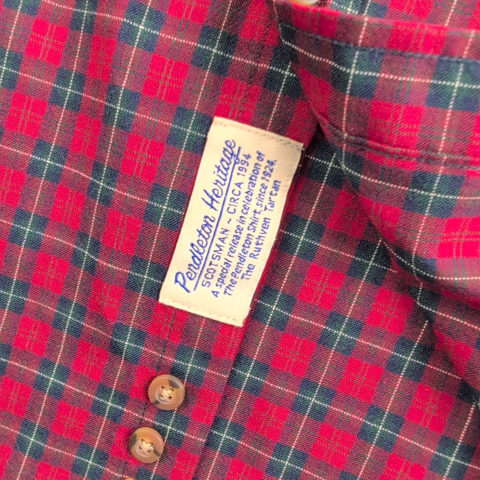 Pendleton Vtg Sir Pendleton 100% PureWool RuthvenTartan Plaid Men's XL Size US XL / EU 56 / 4 - 6 Thumbnail